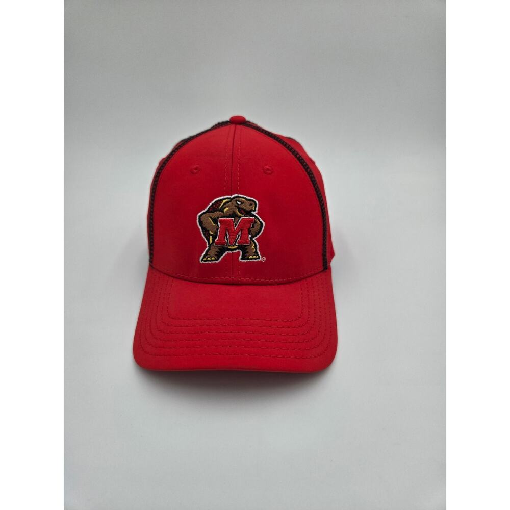 Under Armour Maryland Terrapins Fitted Hat L/XL Red HeatGear NCAA Cap